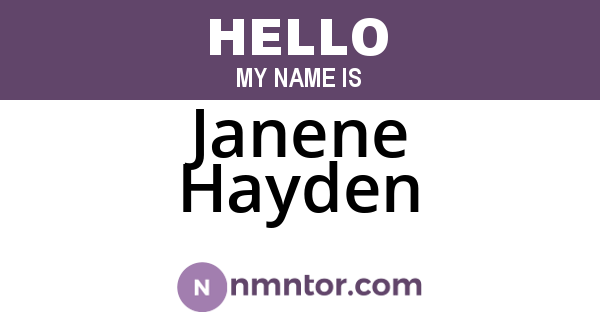 Janene Hayden