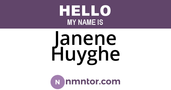 Janene Huyghe