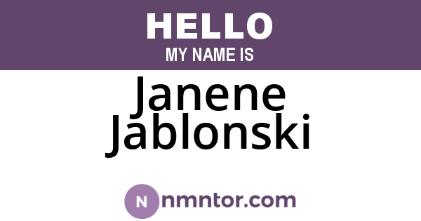Janene Jablonski