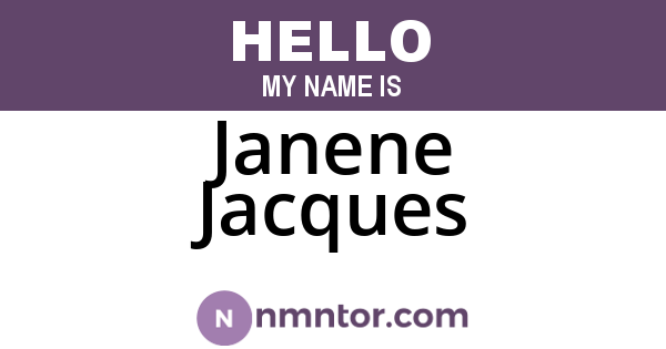 Janene Jacques