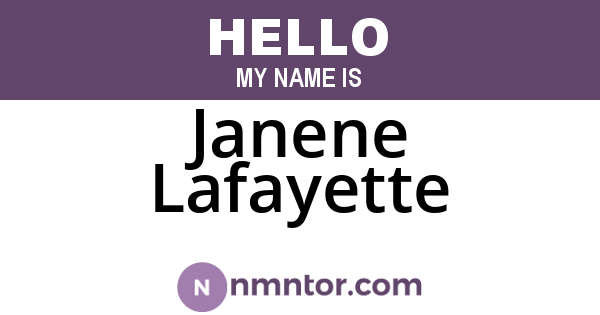 Janene Lafayette