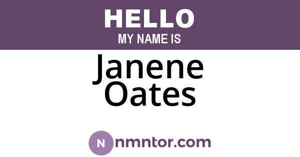 Janene Oates