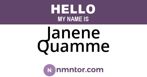 Janene Quamme