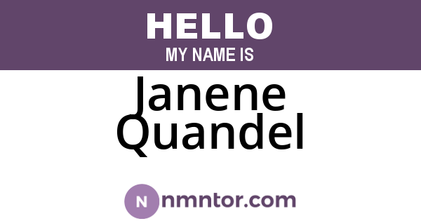 Janene Quandel