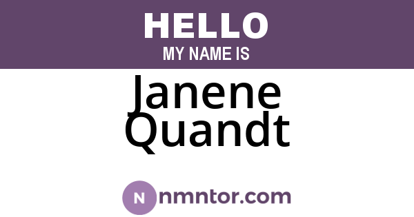 Janene Quandt