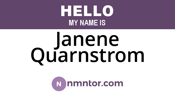 Janene Quarnstrom
