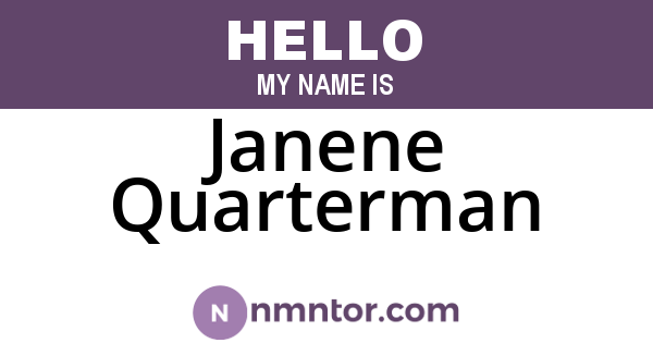 Janene Quarterman