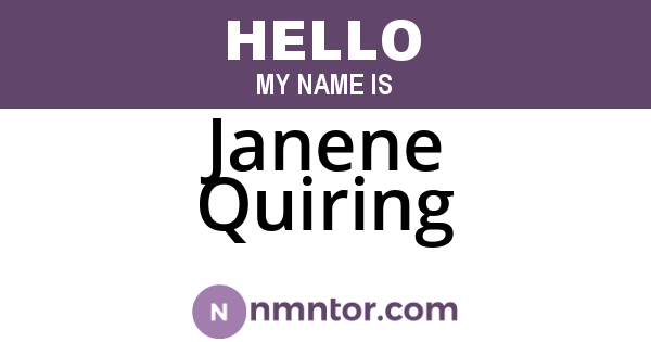 Janene Quiring