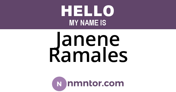 Janene Ramales