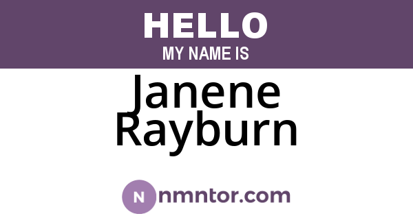 Janene Rayburn