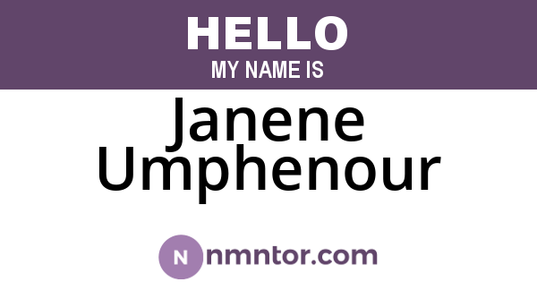 Janene Umphenour