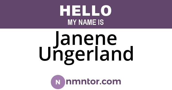 Janene Ungerland