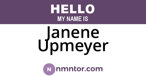 Janene Upmeyer