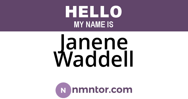 Janene Waddell