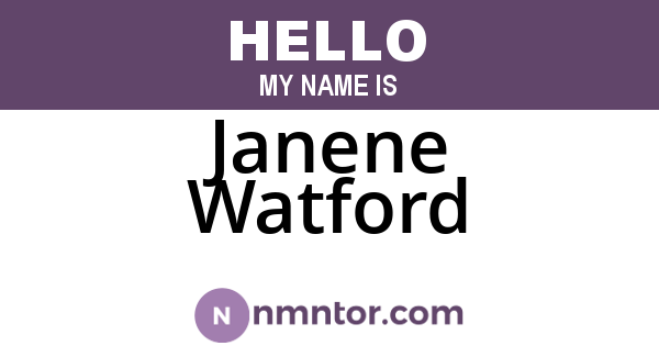 Janene Watford