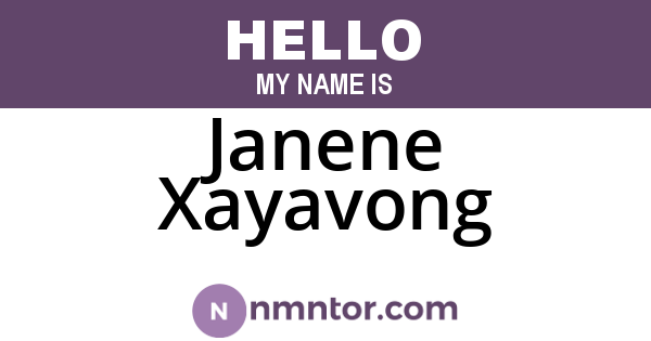 Janene Xayavong