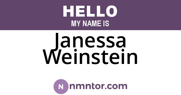Janessa Weinstein