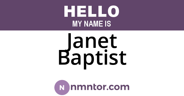 Janet Baptist
