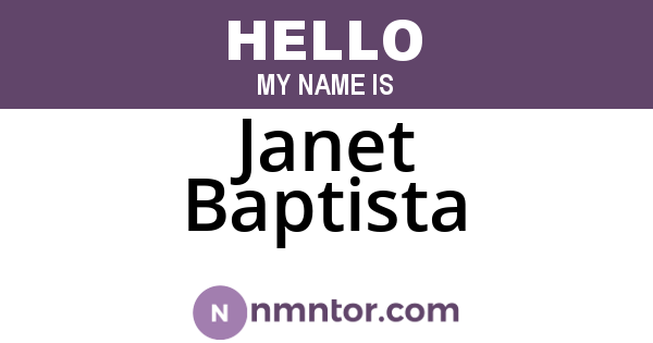 Janet Baptista