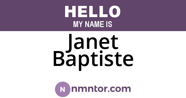 Janet Baptiste