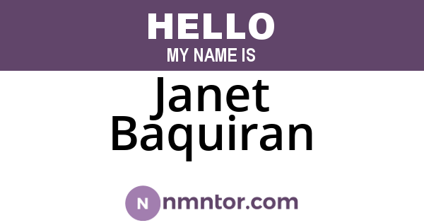 Janet Baquiran