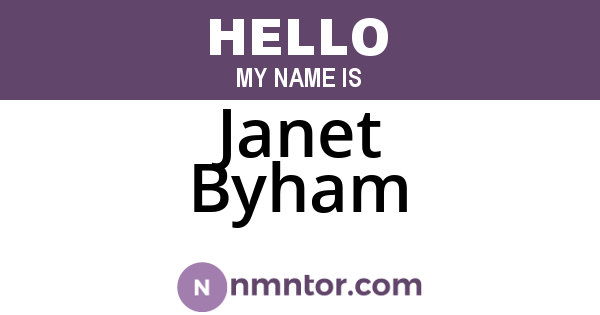 Janet Byham