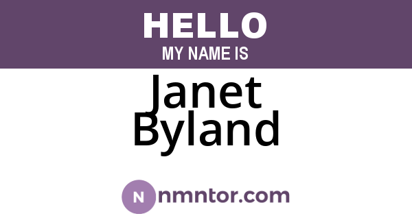 Janet Byland