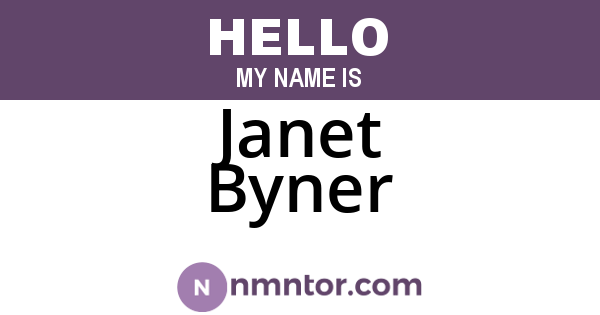 Janet Byner