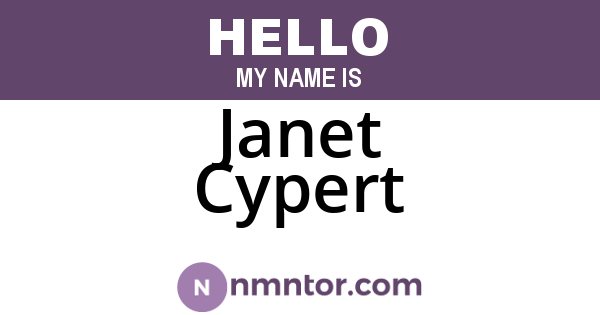 Janet Cypert