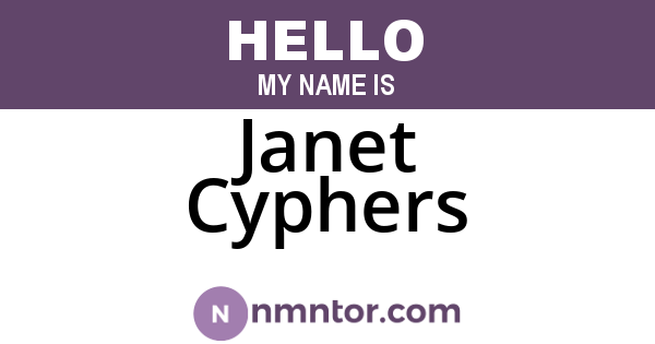 Janet Cyphers