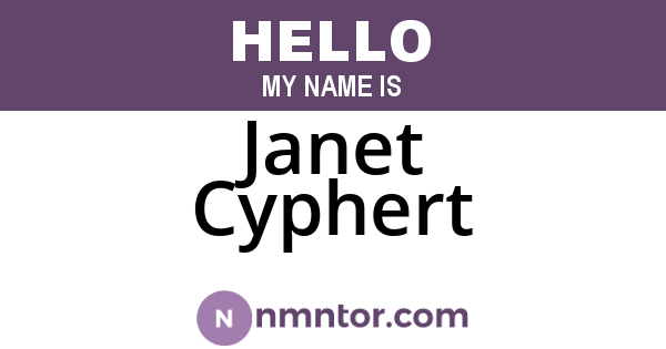 Janet Cyphert