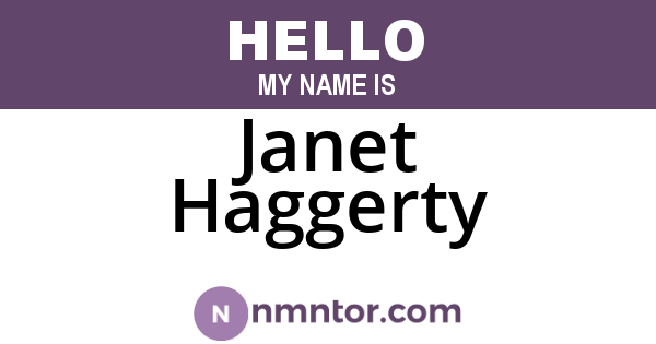 Janet Haggerty