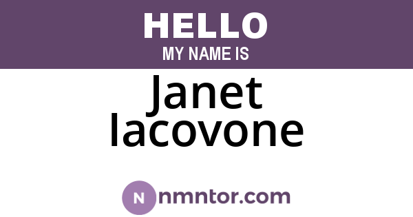 Janet Iacovone
