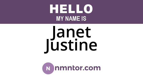 Janet Justine