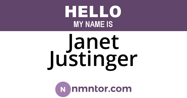 Janet Justinger