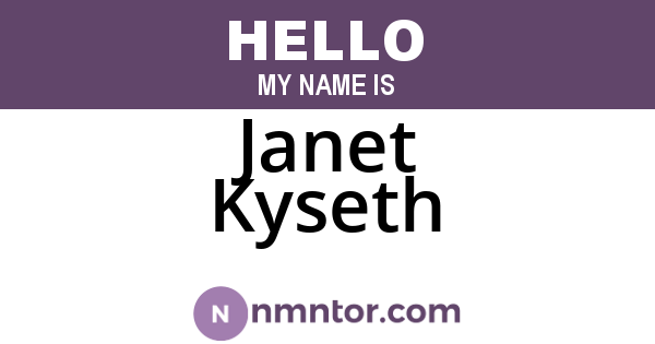 Janet Kyseth
