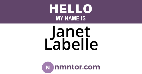 Janet Labelle