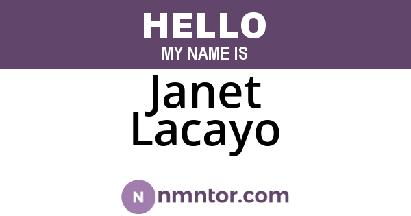 Janet Lacayo