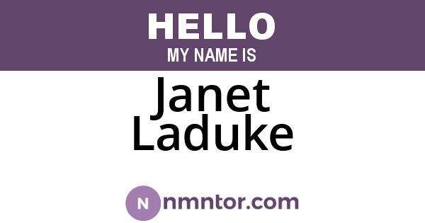 Janet Laduke