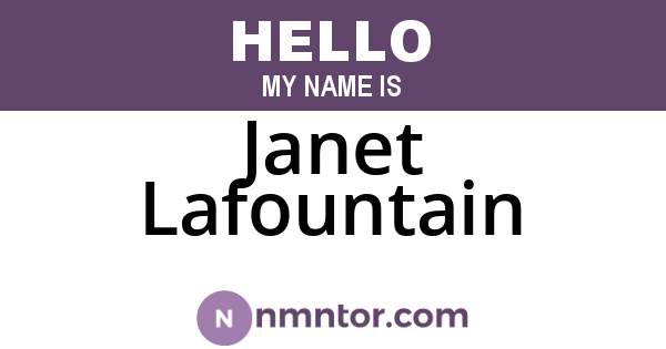 Janet Lafountain