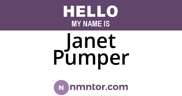 Janet Pumper