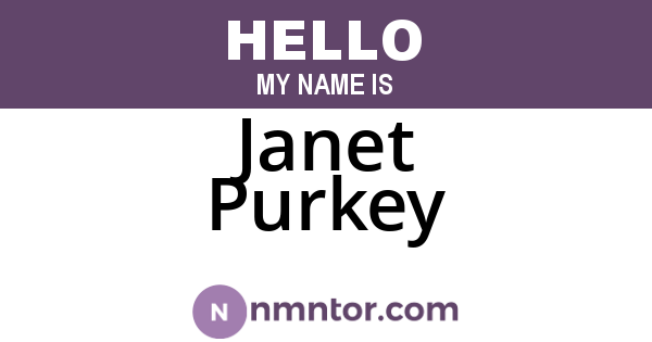 Janet Purkey