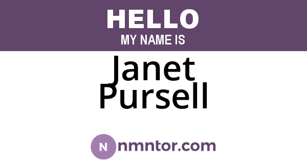 Janet Pursell