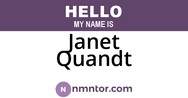 Janet Quandt