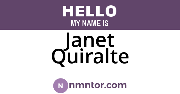 Janet Quiralte