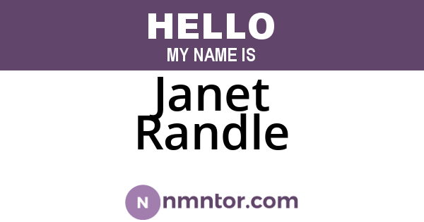 Janet Randle