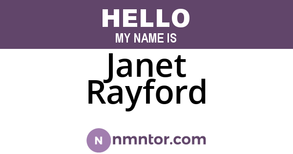 Janet Rayford