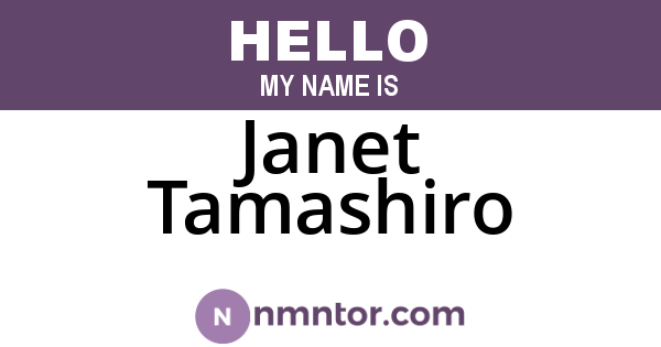 Janet Tamashiro