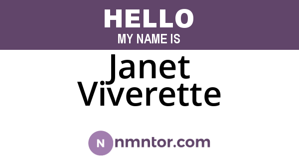 Janet Viverette