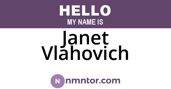 Janet Vlahovich